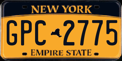 NY license plate GPC2775