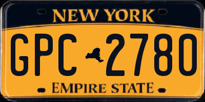 NY license plate GPC2780