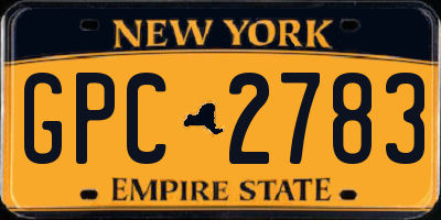NY license plate GPC2783