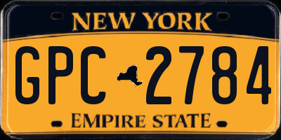 NY license plate GPC2784