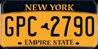 NY license plate GPC2790