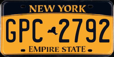 NY license plate GPC2792