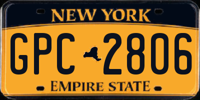 NY license plate GPC2806