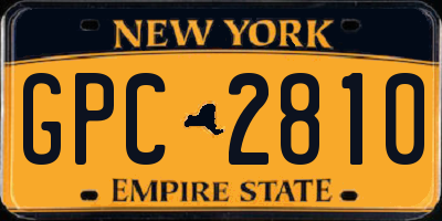 NY license plate GPC2810