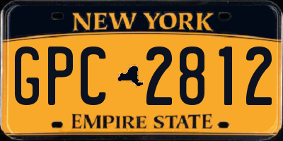 NY license plate GPC2812