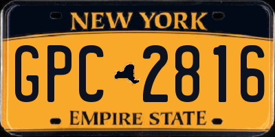 NY license plate GPC2816