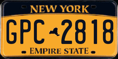 NY license plate GPC2818