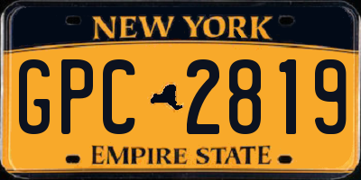 NY license plate GPC2819