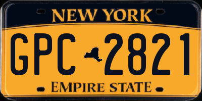 NY license plate GPC2821