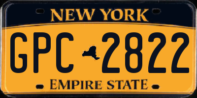 NY license plate GPC2822