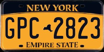 NY license plate GPC2823
