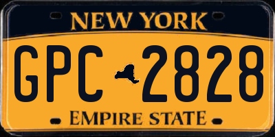 NY license plate GPC2828