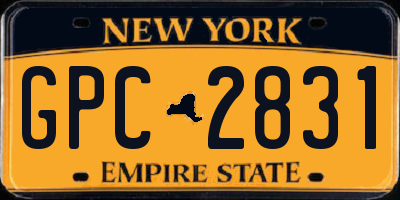 NY license plate GPC2831