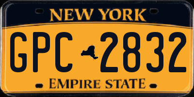 NY license plate GPC2832
