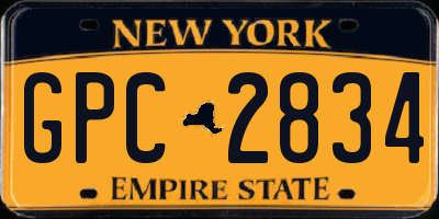 NY license plate GPC2834