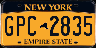 NY license plate GPC2835