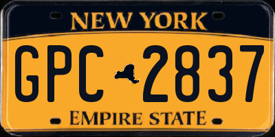 NY license plate GPC2837