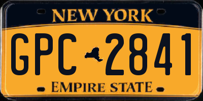 NY license plate GPC2841