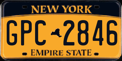 NY license plate GPC2846