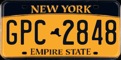 NY license plate GPC2848