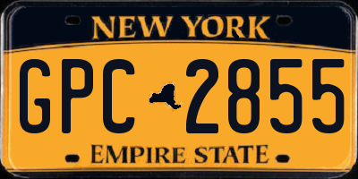 NY license plate GPC2855