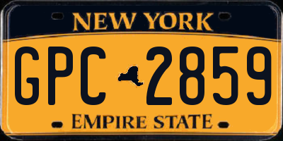 NY license plate GPC2859