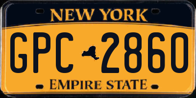NY license plate GPC2860