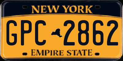 NY license plate GPC2862