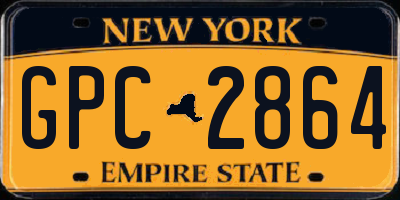 NY license plate GPC2864