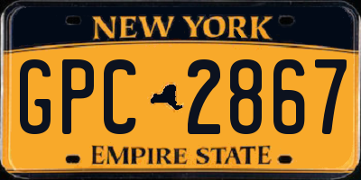 NY license plate GPC2867