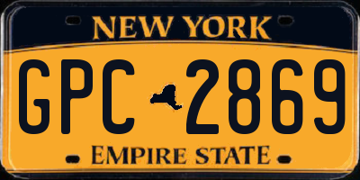 NY license plate GPC2869