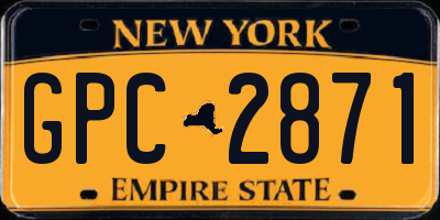 NY license plate GPC2871