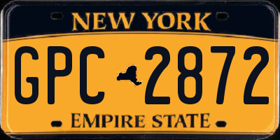 NY license plate GPC2872