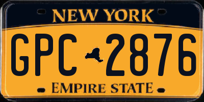 NY license plate GPC2876