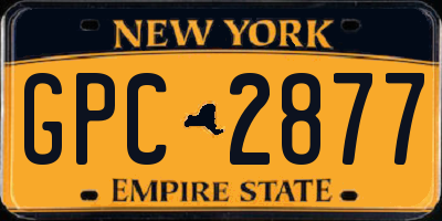 NY license plate GPC2877