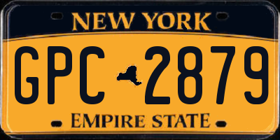 NY license plate GPC2879