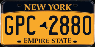NY license plate GPC2880