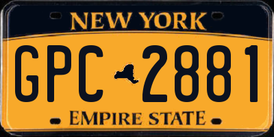 NY license plate GPC2881