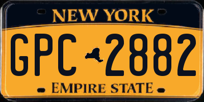 NY license plate GPC2882