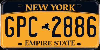 NY license plate GPC2886