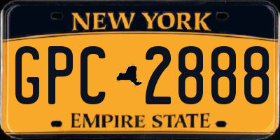 NY license plate GPC2888