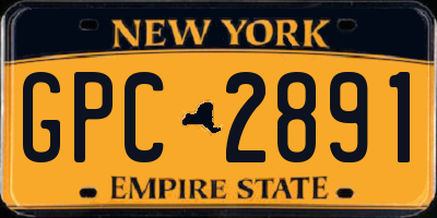 NY license plate GPC2891