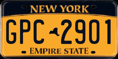 NY license plate GPC2901