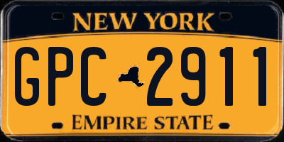 NY license plate GPC2911