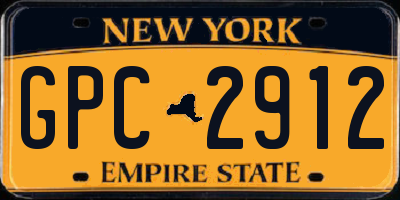 NY license plate GPC2912