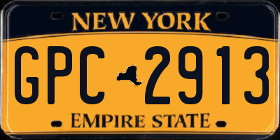 NY license plate GPC2913