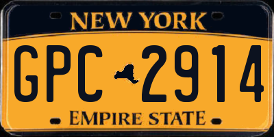 NY license plate GPC2914