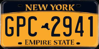 NY license plate GPC2941