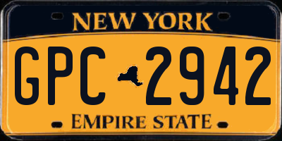 NY license plate GPC2942