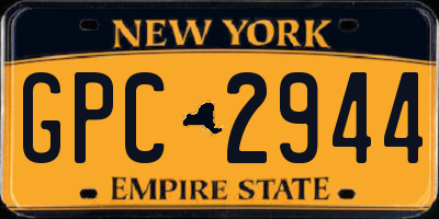 NY license plate GPC2944